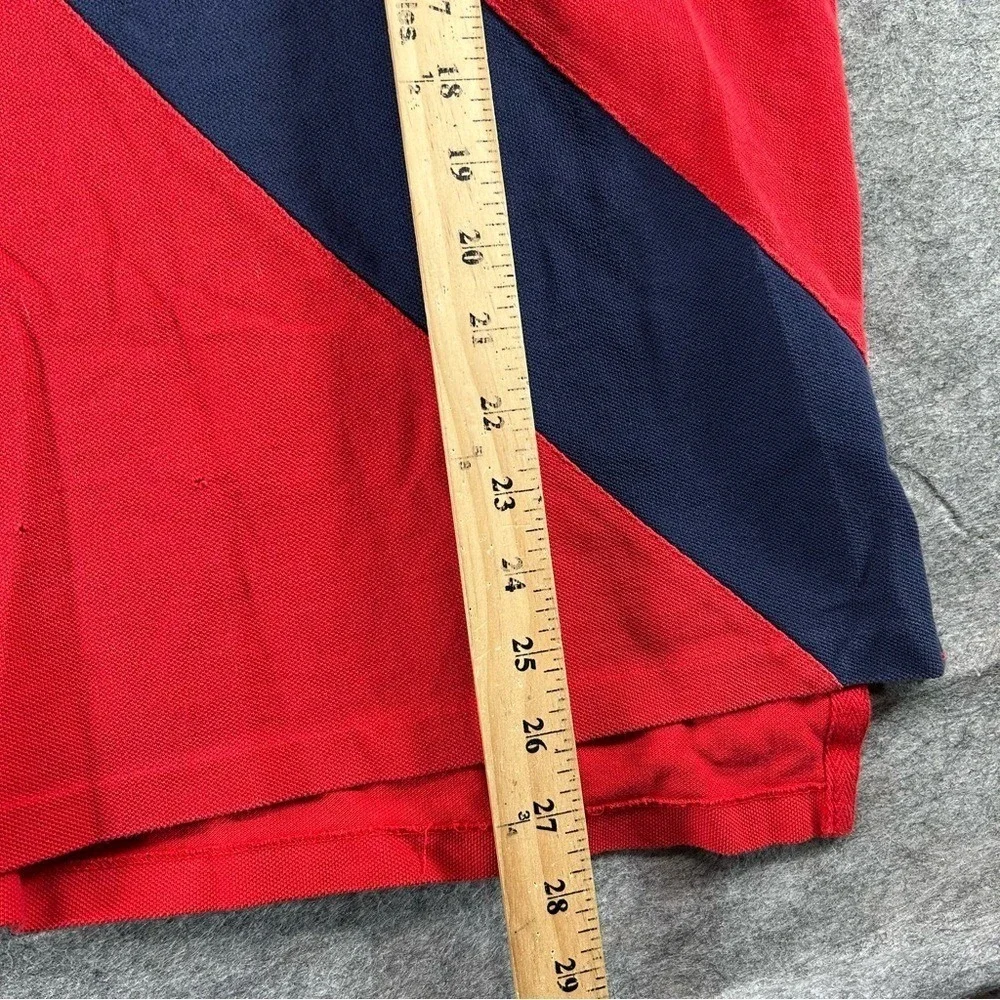 Polo by Ralph Lauren Polo Shirt Mens Large Red 3 Big Ponies Y2K Embroidered